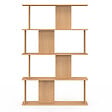 ID MARKET - Etagère 4 niveaux japandi CAPUCINE asymétrique façon hêtre design arrondi - vignette