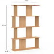 ID MARKET - Etagère 4 niveaux japandi CAPUCINE asymétrique façon hêtre design arrondi - vignette