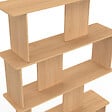 ID MARKET - Etagère 4 niveaux japandi CAPUCINE asymétrique façon hêtre design arrondi - vignette