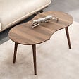 HABITAT ET JARDIN - Table basse en bois "Moon" 99 x 54 x 45 cm - Noyer - vignette
