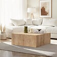 HABITAT ET JARDIN - Table Basse en MDF "Prizma" - 90 x 90 x 35 cm - Chêne Saphir - vignette