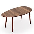 HABITAT ET JARDIN - Table basse en bois "Nora" 100 x 50 x 45 cm - Noyer - vignette