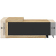 ID MARKET - Table basse extensible rectangulaire RAPHAEL 100-130 cm 1 porte bois et noir - vignette