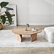 HABITAT ET JARDIN - Table basse en bois "Rock" 100 x 60 x 35 cm - Chêne saphir - vignette