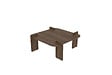 HABITAT ET JARDIN - Table basse en bois "Woog" 90 x 90 x 35 cm - Noyer - vignette