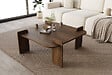 HABITAT ET JARDIN - Table basse en bois "Woog" 90 x 90 x 35 cm - Noyer - vignette