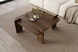HABITAT ET JARDIN - Table basse en bois "Woog" 90 x 90 x 35 cm - Noyer - vignette