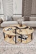 HABITAT ET JARDIN - Ensemble de table basse en bois "Yin" 70 x 70 x 38 cm - Chêne - vignette