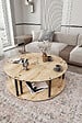 HABITAT ET JARDIN - Ensemble de table basse en bois "Yin" 70 x 70 x 38 cm - Chêne - vignette