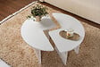 HABITAT ET JARDIN - Table basse en bois "Moira" 90 x 90 x 41 cm - Blanc naturel - vignette
