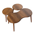 HABITAT ET JARDIN - Ensemble de table basse en bois "Marlo" 100 x 50 x 45 cm - Noyer - vignette