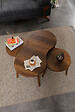 HABITAT ET JARDIN - Ensemble de table basse en bois "Marlo" 100 x 50 x 45 cm - Noyer - vignette