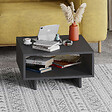 HABITAT ET JARDIN - Table basse en bois "Hola" - 60 x 60 x 32 cm - Gris anthracite - vignette