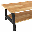 ID MARKET - Table basse rectangulaire MADELEINE 100 cm double plateau bois et noir - vignette