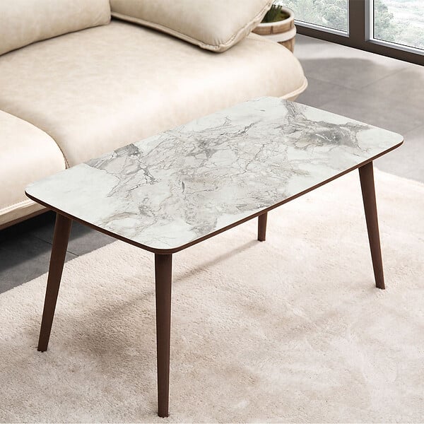 HABITAT ET JARDIN - Table basse en bois "Luci" 100 x 53 x 45 cm - Blanc - large