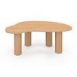 ID MARKET - Table basse ORGANIQUE 100 cm bois effet hêtre - vignette