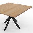 ID MARKET - Table basse carrée ALIX 70 cm pied araignée bois et noir - vignette