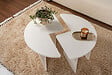 HABITAT ET JARDIN - Table basse en bois "Moira" 90 x 90 x 41 cm - Blanc de bois - vignette