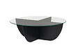 HABITAT ET JARDIN - Table basse en verre "Liya" 90 x 90 x 30 cm - Bois Noir - vignette