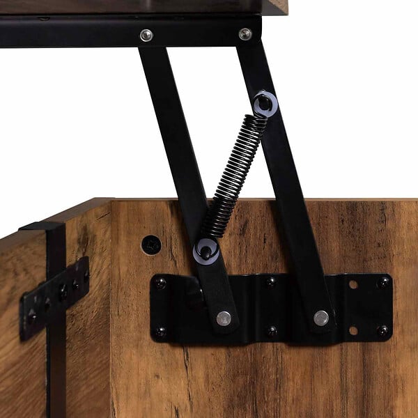 ID MARKET - Table basse plateau relevable rectangulaire AUSTRIA bois pied épingle - large