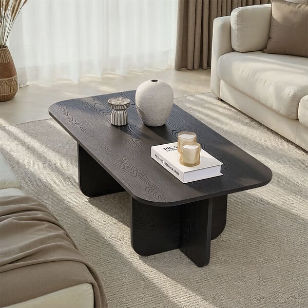 HABITAT ET JARDIN - Table basse en bois "Akira" 120 x 60 x 41 cm - Bois Noir - large