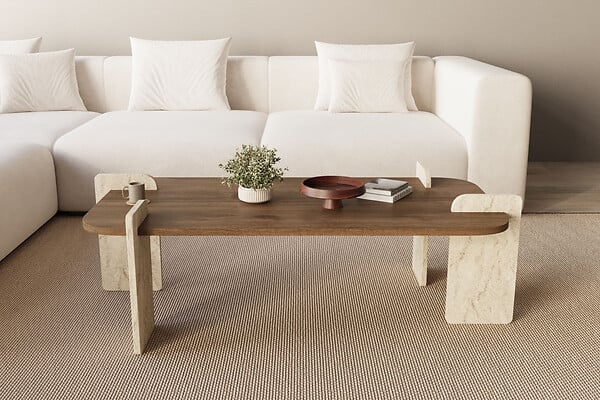 HABITAT ET JARDIN - Table basse en bois "Leapiri" - 120 x 60 x 35 cm - Marron - large