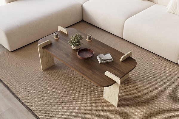 HABITAT ET JARDIN - Table basse en bois "Leapiri" - 120 x 60 x 35 cm - Marron - large