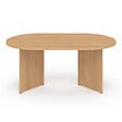 ID MARKET - Table basse ovale MARTHE 110 cm bois façon hêtre - vignette