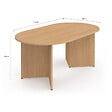 ID MARKET - Table basse ovale MARTHE 110 cm bois façon hêtre - vignette