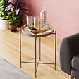 HABITAT ET JARDIN - Table basse en métal "Sheby" 46 x 46 x 56 cm - Gris - vignette