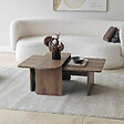 HABITAT ET JARDIN - Ensemble de table basse en bois "Paris" 105 x 60 x 35 cm - Bronze - vignette
