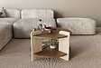HABITAT ET JARDIN - Table basse en bois "Oalla" 70 x 70 x 45 cm - Noyer - vignette