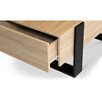 ID MARKET - Table basse rectangulaire PHOENIX avec tiroirs 100 cm bois et noir - vignette
