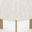 ID MARKET - Table basse ronde ARMONIA 73 cm effet travertin - vignette