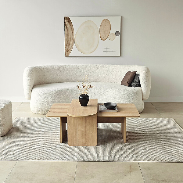 HABITAT ET JARDIN - Ensemble de table basse en bois "Paris" 105 x 60 x 35 cm - Bronze - large