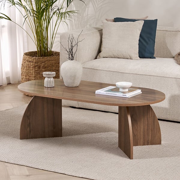 HABITAT ET JARDIN - Table basse en bois "Melina" 120 x 60 x 40 cm - Noyer - large