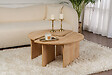HABITAT ET JARDIN - Table basse en bois "Moira" 90 x 90 x 41 cm - Chêne - vignette