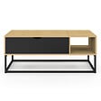 ID MARKET - Table basse plateau relevable BOSTON avec rangements design industriel - vignette