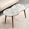 HABITAT ET JARDIN - Table basse en bois "Moon" 99 x 54 x 45 cm - Blanc - vignette