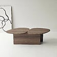 HABITAT ET JARDIN - Table basse en bois "Stones" 125 x 60 x 38 cm - Noyer - vignette