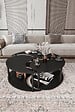 HABITAT ET JARDIN - Ensemble de table basse en bois "Yin" 70 x 70 x 38 cm - Noir - vignette