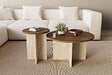 HABITAT ET JARDIN - Ensemble de table basse en bois "Private" 70 x 70 x 40 cm - Noyer - vignette