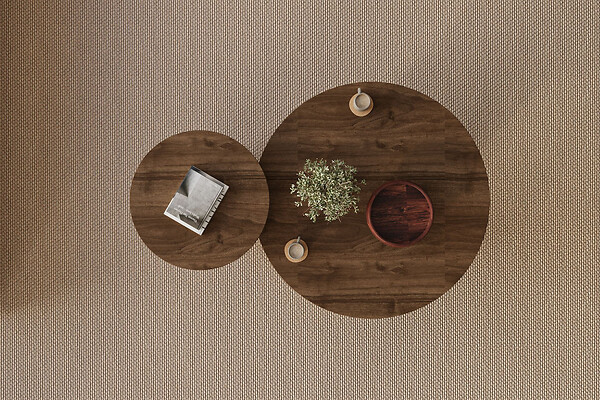 HABITAT ET JARDIN - Ensemble de table basse en bois "Private" 70 x 70 x 40 cm - Noyer - large