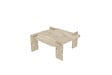 HABITAT ET JARDIN - Table basse en bois "Woog" 90 x 90 x 35 cm - Travertin - vignette