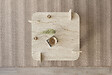 HABITAT ET JARDIN - Table basse en bois "Woog" 90 x 90 x 35 cm - Travertin - vignette