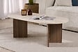 HABITAT ET JARDIN - Table basse en bois "Sable" 119 x 60 x 40 cm - Travertin - vignette