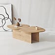 HABITAT ET JARDIN - Table basse en bois "Stones" 125 x 60 x 38 cm - Chêne saphir - vignette