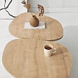 HABITAT ET JARDIN - Table basse en bois "Stones" 125 x 60 x 38 cm - Chêne saphir - vignette