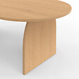 ID MARKET - Table basse japandi ovale EDITH 110 cm bois effet hêtre - vignette