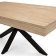ID MARKET - Table basse rectangulaire ALIX 110 cm pied araignée bois et noir - vignette